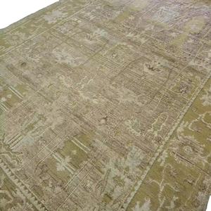 Large Modern Oushak Rug Hand Knotted Wool Abstract High Quality <b>Turkish</b> Knot Style Embroidered Prayer <b>Carpet</b> for Home Office - Product Image 1