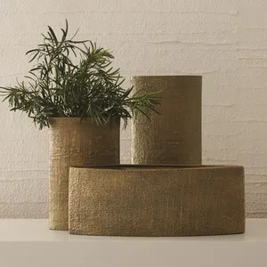 Bol décoratif en céramique fait main, motif végétal, design élégant, couleur unie, jetable, pour la décoration intérieure et les fêtes - Product Image 2