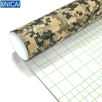 Vinilo Adhesivo Camuflaje NICAI sin Burbujas para Móviles y Motocicletas, Impresión ODM, Película de Vinilo Camuflaje para Envolver Coches