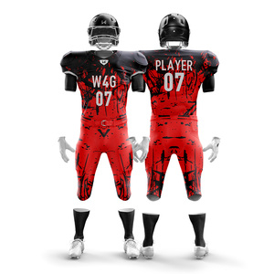 Conjuntos de Uniformes de Fútbol Americano Personalizados para Hombre, Pantalones Cortos con Estampado por Transferencia de Calor, Cintura Elástica, Secado Rápido, 100% Poliéster - Product Image 1