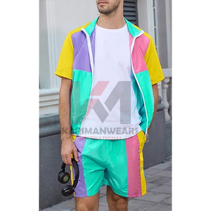 <b>Men</b>’s 2-Piece Windbreaker Tracksuit Lightweight <b>Jacket</b> & Pants <b>Summer</b> Fashion OEM Factory Direct - Product Image 2