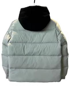 Luxury Designer <b>Men's</b> Regular Branded <b>White</b> Plus Size Hooded Puffer <b>Jacket</b> with Zipper Closure Waterproof Features Spring - Product Image 3