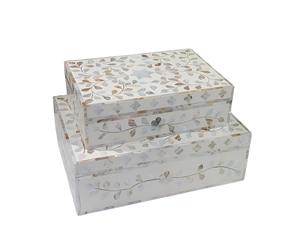 Caja de Joyería Decorativa Hecha a Mano con Diseño Marroquí de Flor de Amor con Incrustaciones de Hueso Ecológica, Decoración para Mesa del Hogar, Año Nuevo - Product Image 4