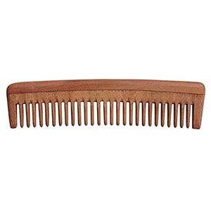 Peigne en bois de Neem pour la croissance des cheveux, peigne en bois fait à la main anti-pelliculaire pour hommes et femmes, marron - Product Image 2