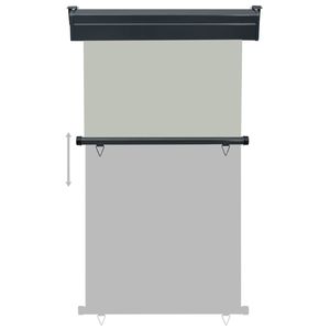 Toldo Lateral Ajustable para Balcón de Acero Gris de 41.3 x 98.4 Pulgadas con Reposabrazos - Product Image 5