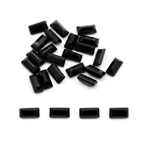 Ónix Negro Natural de 3x6 mm, Piedras Preciosas Facetadas en Forma de Octágono, Lote al por Mayor - Product Image 1
