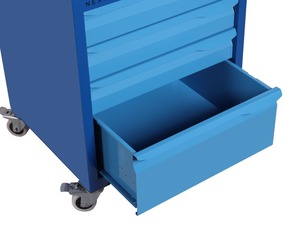 Chariot à outils avec 4 et 5 tiroirs, unité de stockage mobile industrielle avec système de verrouillage centralisé et roues - Product Image 3