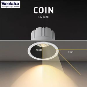 New Arrival IP44 thay đổi độ sáng thương mại Spotlight Anti-Glare lõm <span class=keywords><strong>LED</strong></span> tại chỗ trần COB Downlight hiện đại Vòng <span class=keywords><strong>LED</strong></span> ánh sáng - Product Image 2