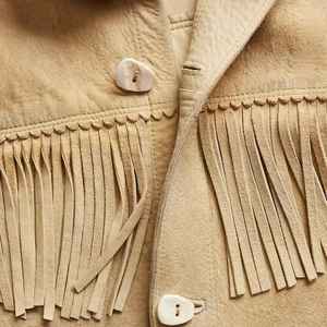 High Quality Western Fringe <b>Suede</b> Leather <b>Jacket</b> Stylish Cowboy Fashion Outerwear Professional Supplier - Product Image 4