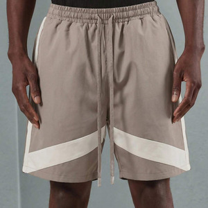 Quick-Dry Men's Summer Tech Casual Fitness Beige <b>Set</b> Short-Sleeve Zipper Jacket And Shorts <b>Set</b> Skin-Friendly Men Outerwear <b>Set</b> - Product Image 4