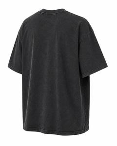 T-shirt Homme Oversize Long en Coton Lavé 100% Écologique, Col Rond, Manches Courtes, Coupe Décontractée, Couleur Unie, 220g – Meilleure Vente - Product Image 3