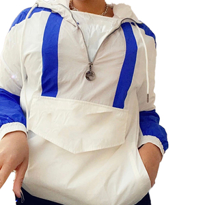 Veste anorak matelassée en denim à capuche avec logo personnalisé imprimé sur le devant, respirante, imperméable, hiver, service OEM, vintage, fabriquée au Pakistan - Product Image 1