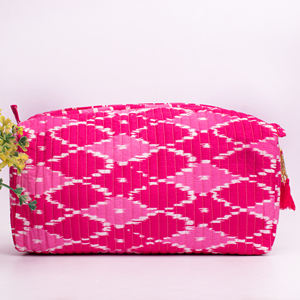 Beautiful Cotton Zippered Reusable Handmade Newest Portable Unique Design Makeup <b>Bag</b> Cosmetic Multifunction Large Organizer - Product Image 3