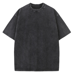 T-shirts de qualité supérieure, effet délavé, logo imprimé, tricotés, nouveaux modèles personnalisés, streetwear, t-shirt délavé pour hommes - Product Image 5