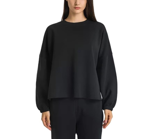 Sudadera Bordada para Mujer, con Logotipo Personalizado, Felpa Suave, Cuello Redondo, Manga Larga, Corte Holgado, Informal, a la Moda, Venta al Por Mayor - Product Image 4