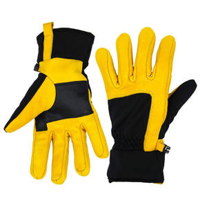 Gants de travail de sécurité anti-choc en cuir de vache et de chèvre GLOVEMAN Heavy Duty Rigger pour la construction industrielle, avec protection TPR - Product Image 1