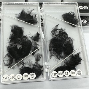 ขนตาปลอม VIETKINGLASH ทำมือ 10D-20D เส้นใยสังเคราะห์ นุ่ม สีดำด้าน CC/DD/M/L Curl รับทำโลโก้ - Product Image 3