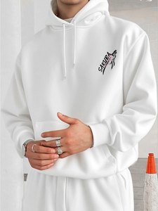 Sweat-shirt décontracté unisexe personnalisé pour l'automne, avec design graphique imprimé en sérigraphie, en molleton de coton doux - Product Image 1