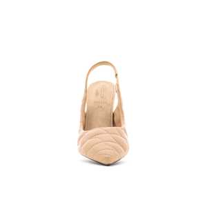 รองเท้าแตะส้นสีเบจ WN5228ที่มีการออกแบบเปิดหลัง - Product Image 1