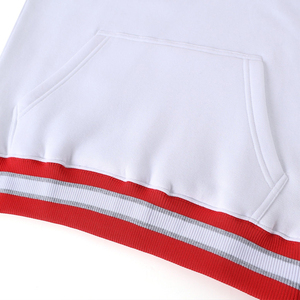 Sweat-shirt blanc à col rond pour femme, manches longues, rayures rouges, tricoté, décontracté, pour l'automne, 100% coton, broderie en silicone Greek Life - Product Image 4