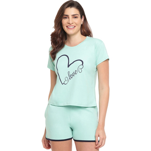 Ensemble deux pièces pour femmes, été, dentelle unie, fermeture éclair, t-shirt court, coton léger, confortable, respirant, plage, usage quotidien - Product Image 1