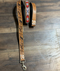 Proveedores de mascotas Venta caliente personalizada de alta calidad a mano de cuero genuino con cuentas Clip de Metal correa de perro para entrenamiento de perros caminar - Product Image 5