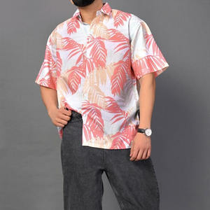 Ensemble de chemises hawaïennes personnalisées pour hommes, imprimées par transfert thermique, motif uni, popeline, séchage rapide, respirant, manches courtes, vêtements de plage d'été - Product Image 3