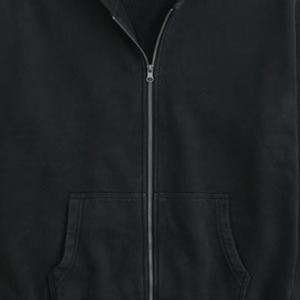 Sweat à capuche zippé surdimensionné personnalisé pour homme, style streetwear, délavé à l'acide, effet vieilli, imprimé en relief, délavé soleil - Product Image 4