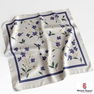 Écharpe carrée légère et douce pour femme, accessoire de mode, foulard imprimé personnalisé, fabricant textile OEM ODM, sur mesure Bali - Product Image 1