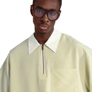 Camiseta Deportiva Ligera de Manga Corta para Hombre, Corte Regular, Cuello Personalizado con Media Cremallera, Antiarrugas, Tallas Grandes, Estilo Moderno - Product Image 5