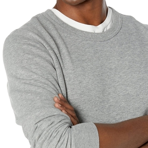 Sweat-shirt gris à col rond pour homme 2026, coupe classique, en coton tricoté, respirant/comfortable, séchage rapide, en promotion - Product Image 5