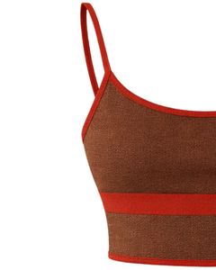 Brown Red Women Camisole And Shorts <b>Set</b> Summer Two Piece Outfit Cotton Blend Crop Top Mushroom Print Drawstring Shorts Casual - Product Image 4