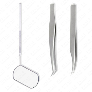 Premium Stainless Steel Eyelash Extension Tweezers Set with Handheld Mirror for Volume <b>Lash</b> Application Precision <b>Kit</b> - Product Image 2