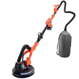 Levigatrice Elettrica a Batteria da 450W per Cartongesso, 7 Velocità Variabili 0-160, Strumento per la Rimozione di Controsoffitti in Cartongesso, Aspirazione Polvere, Pulitore Pareti - Product Image 1
