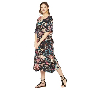 Summer Wear Comfortable Maternity Floor-Length 100% Cotton Vintage Formal Long Robe Night Gown - Product Image 1