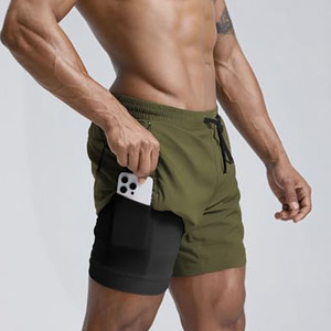 Custom Men's Workout Breathable Quick Dry <b>Mid</b> Eco-Friendly Sports Shorts Plus Size Joggers Beach Zipper Pocket Shorts For Men - Product Image 1