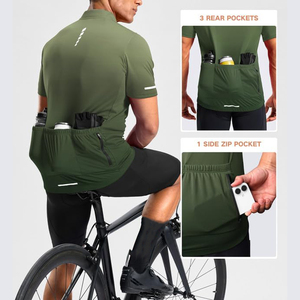 Pro Team Mens Cycling Jersey Short Sleeve <b>Road</b> Bike Wear Custom Design Moisture Wicking Bicycle Shirts High Performance Fabric - Product Image 3