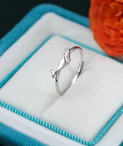 Anillo de Plata de Ley con Forma de Ballena, Talla Ajustable, Anillo de Ballena Delicado y Elegante - Product Image 2