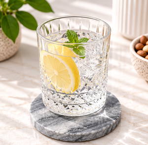 Dessous de verre en marbre rond moderne en laiton AK couleur noir et blanc marbre de conception artisanale pour ornements de vaisselle/ustensiles de cuisine - Product Image 1