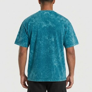 เสื้อยืดคอกลมแขนสั้นทรงหลวมสีเทาชาร์โคลแบบใหม่สำหรับผู้ชาย ผ้าฝ้ายพรีเมียม สไตล์มินิมอลลำลองแนวสตรีทแวร์ - Product Image 3