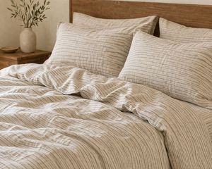 High Quality Premium Light Luxury 100% Euro Flex <b>Linen</b> 4-Piece Bed Sheet Duvet <b>Set</b> Stitch Customized Designs Organic Certified - Product Image 1