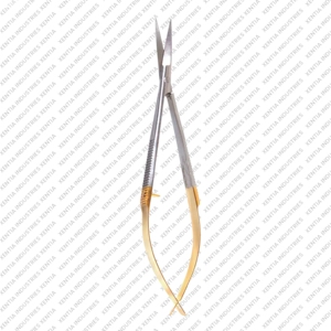 Tijeras de precisión Castroviejo de 4.5 pulgadas, rectas, ultra afiladas, herramienta de corte fino, instrumento de microcirugía de acero inoxidable - Product Image 2