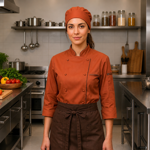 Ensemble d'uniformes de chef professionnels unisexes en polyester et coton respirant anti-boulochage pour la cuisine - Product Image 2