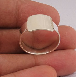 Anillo con Nombre Personalizado, Plata de Ley 925, Joyería, Placa con Nombre Hecha a Mano, Anillo con Letra para Mujer, Regalo de Cumpleaños Único - Product Image 2