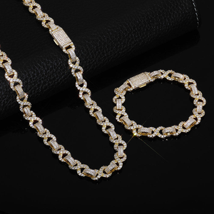 Mens 925 Silver Moissanite <b>Infinity</b> Link <b>Bracelet</b> Iced Baguette Stone Luxury Statement Jewellery For Men - Product Image 3