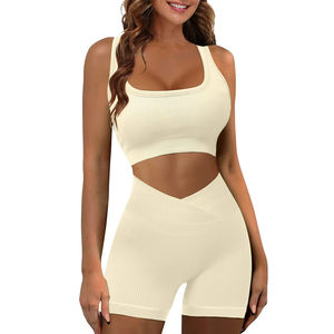 Sujetador deportivo de cuello alto con soporte alto y acolchado de elastano, transpirable, de secado rápido, con espalda hueca, top de yoga para mujer, ropa de fitness para gimnasio - Product Image 3