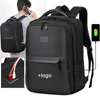Mochila Moderna Unisex Impermeable para Portátil Bagnex de 30L, Oxford, Anti-Robo, con Puerto USB, Ligera, para Oficina, Escuela y Trabajo