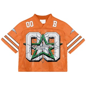Maillot de football américain personnalisé respirant en maille, coupe ample, T-shirt de sport surdimensionné à manches courtes, séchage rapide, col en V imprimé - Product Image 2