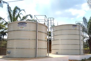 Réservoirs préfabriqués 100m³ en acier ondulé avec revêtement PVC, capacité de production de 10000L/heure, 1000kg pour DM PrefabTank - Product Image 3
