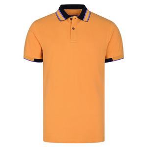 Polos en coton personnalisés pour hommes avec design respirant, manches courtes à séchage rapide, logo brodé grande taille confortable - Product Image 1